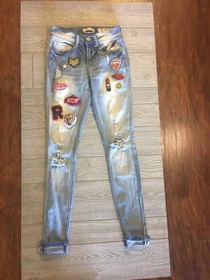Blue Denim Patch Jeans | eBay