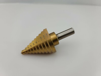 Three-Flat Step Drill Bit High Speed Steel Size 1/4 - 1 3/8 in