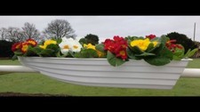 Boat Planter X2 Free Standing Or Hand Rails Decorative Plant Pot Caravan Decking