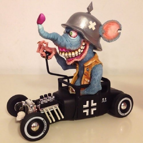 Angry Big Mouth Statue Rat Fink Collectible Model Toy Halloween Decoration KU - Picture 5 of 15