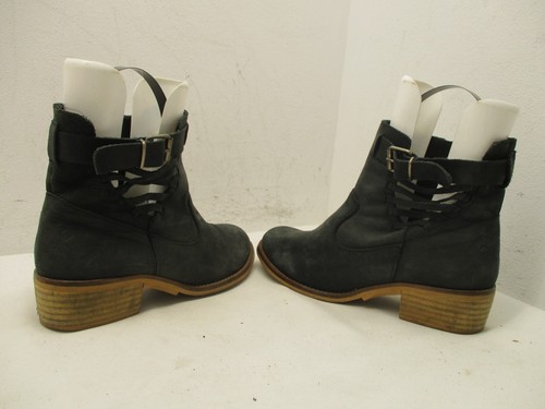 Botines Coolway de cuero nobuck negro envejecido para mujer talla 38 EUR - Imagen 5 de 9