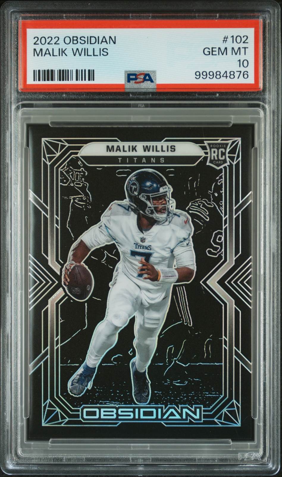 2022 Panini Obsidian #102 Malik Willis PSA 10