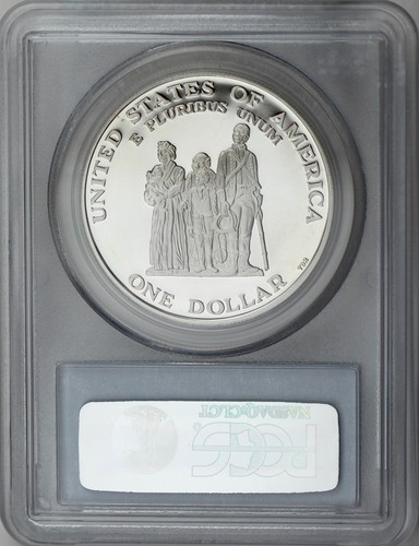 1998-S Crispus Attucks Commemorative Two Silver Dollars Set PCGS PR69DC & MS69 - Picture 4 of 6