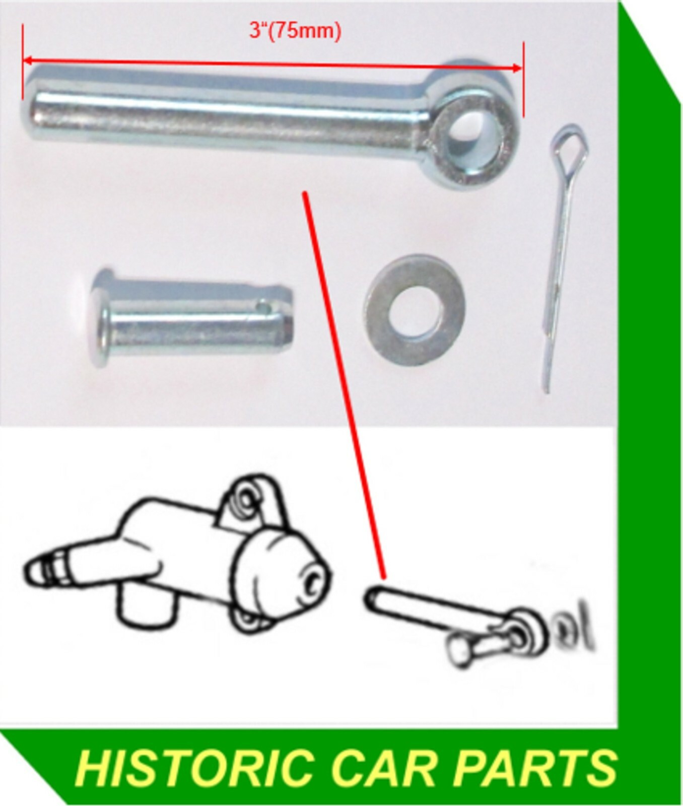 CLUTCH Slave Cylinder PUSH ROD ASSY for MGB MGBGT V8 3.5 litre 197376
