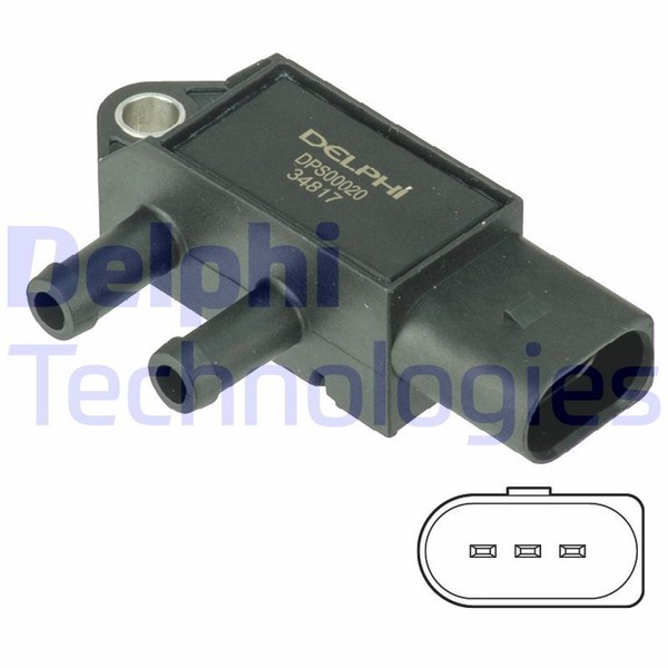 Delphi DPS00020 Sensor, Abgasdruck FüR Audi Seat Skoda VW-image