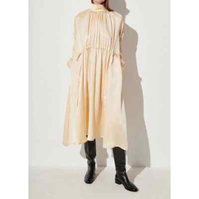 Rachel Comey Hammered Silk Hanley Maxi Dress Cream