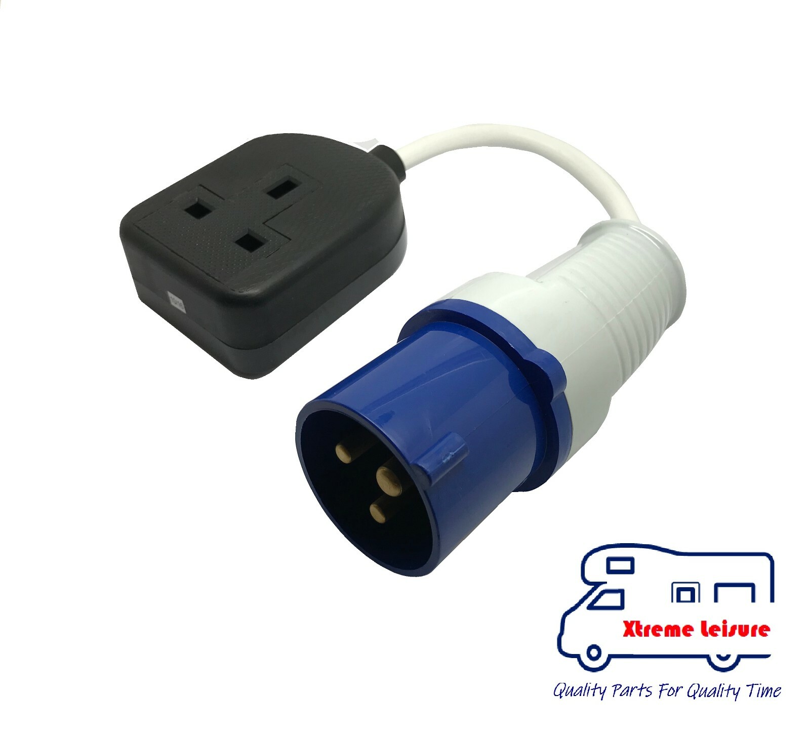 Mains Hook Up Lead 13A UK Socket Conversion Adapter Lead Motorhome