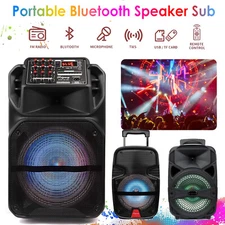 9000W Sub Woofer Portable Bluetooth Speaker Heavy Bass Sound System Party w/ Mic