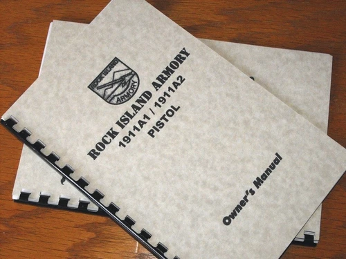 ROCK ISLAND ARMORY 1911 A1 A2 Pistol OWNERS MANUAL