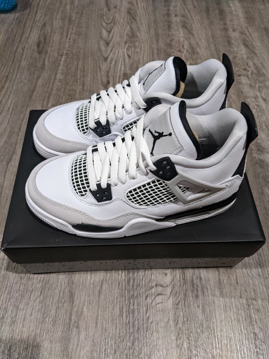 Youth Size 4.5 - Nike Air Jordan 4 Retro Military Black (GS Youth Size 4.5 - Nike Air Jordan 4 Retro Military Black (GS