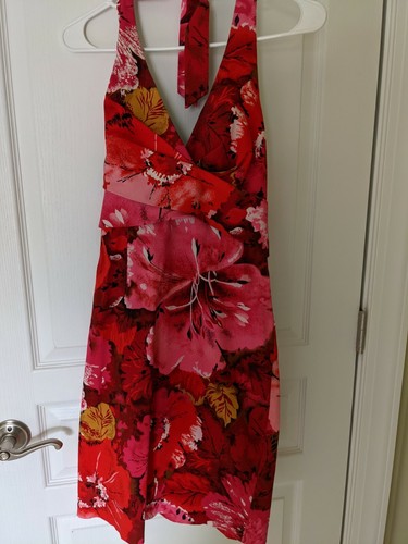 Donna Ricco Halter Dress Floral Size 2P 
