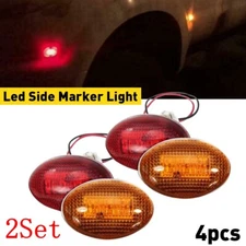 Amber/Red LED Side Fender Marker Dually Bed Light For Ford F350 1999-2010 EAP