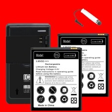 2x 3300mAh Replacement KE40 Battery for Motorola Moto E6 XT2005 and Wall Charger