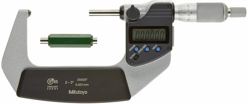 Mitutoyo 395-353 Spherical LCD Face Micrometer, Ratchet Stop, 2-3"/50.8-76.2mm R
