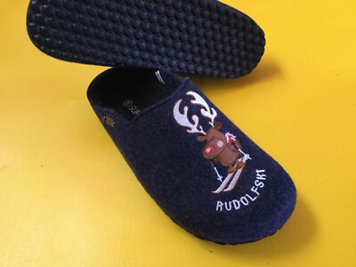 Supersoft  Hausschuhe  Elch  Rudolski 522 277 Navy new 