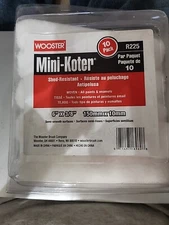 10 Pk Wooster R225-6 6" Mini Paint Roller Cover, 3/8" Nap, Woven Fabric