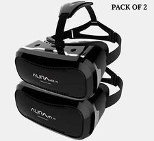 VR Headset Glasses with 42 mm Adjustable Lenses | AuraVR Pro | Pack of 2