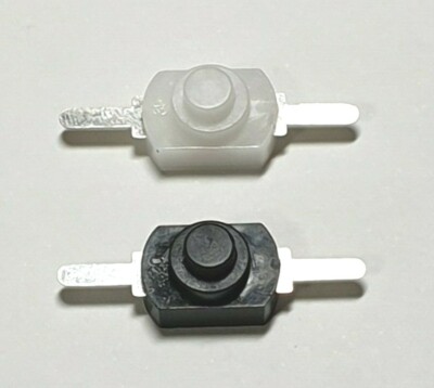 Ein/Aus Druckschalter - 12 mm x 8 mm - schwarz oder weiß - 2-polig - kostenloser Versand im Vereinigten Königreich