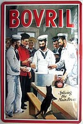 Bovril Matrosen geprägtes Stahlschild 300 mm x 200 mm PREIS BIS KLAR!