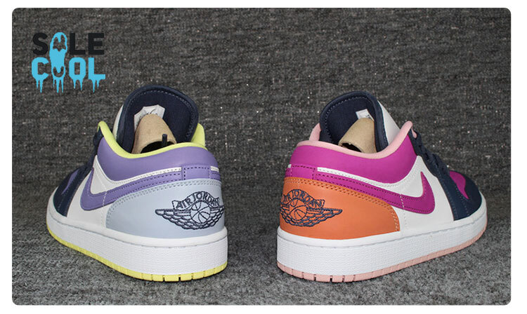 Nike Air Jordan 1 AJ1 Low SE Mismatched Purple Magenta