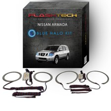 Blue Angel Eye LED Headlight Halo kit for 2004-2014 Nissan Armada Headlights