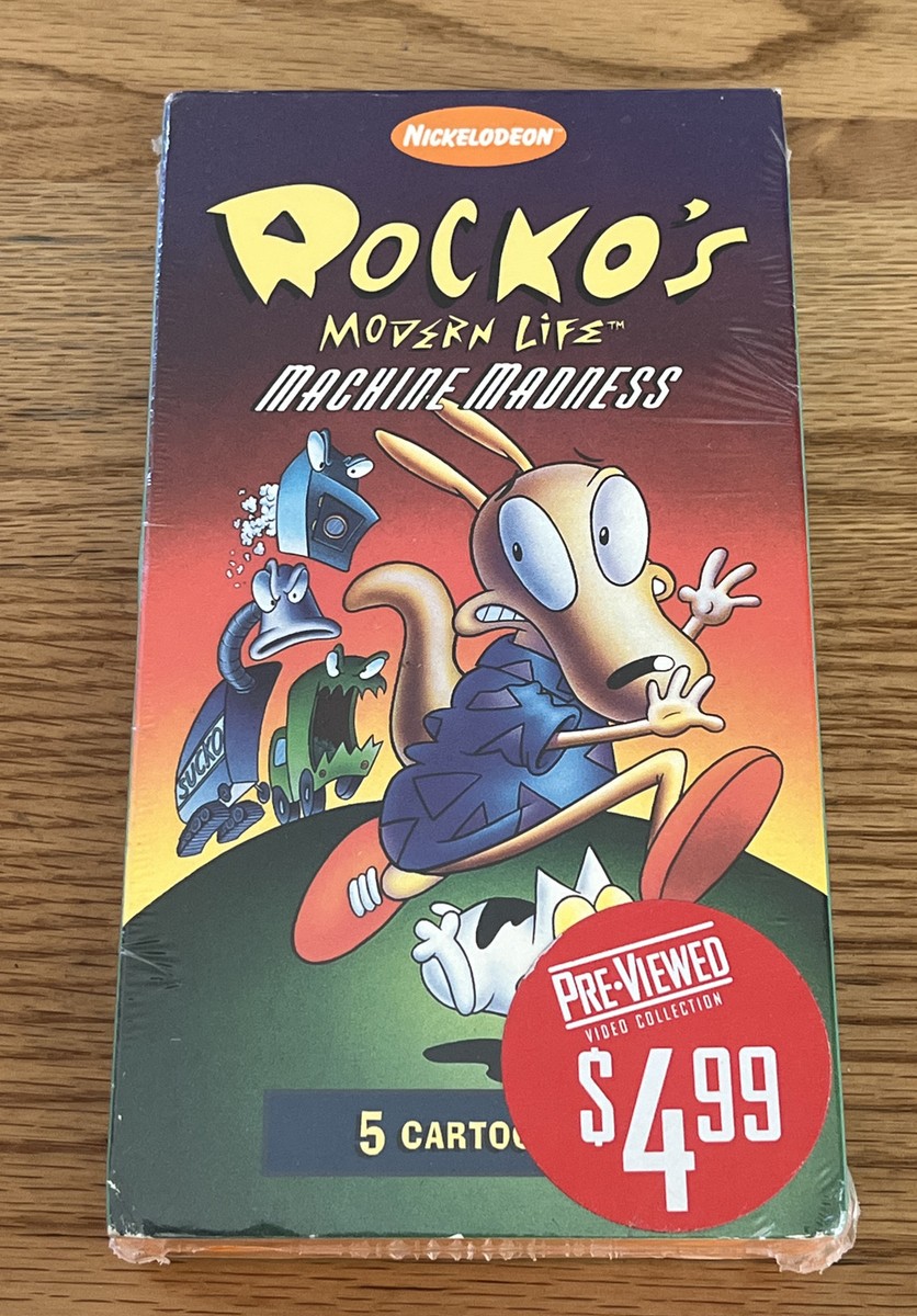 Sealed Rocko's Modern Life Machine Madness VHS Nickelodeon 1997