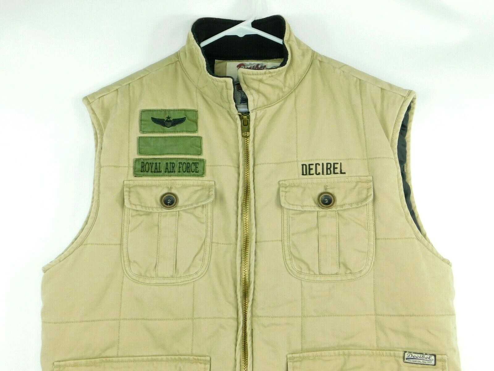 Decibel Royal Air Force Mens Beige Vest Full Zip Jack… Gem