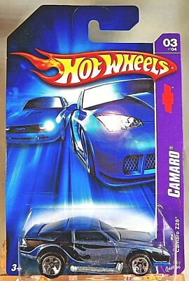 2007 Hot Wheels #43 Camaro Series 3/4 CAMARO Z28 Gray-Black w/Chrome 5 Spokes