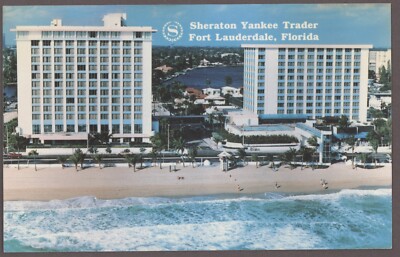 Sheraton Yankee Trader Hotel Sky Beach View Fort Lauderdale Florida Postcard