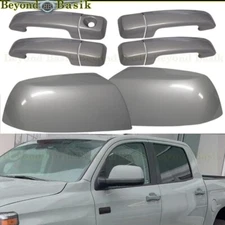 For 2007-2021 Toyota Tundra CrewMax 4 Door Handle COVERS+Mirrors 1H5 CEMENT GREY