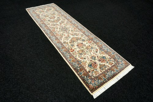 Oriente Alfombra Ghom 256 X 81CM Ghoum Cachemir Kashmir Beige Anudada a Mano - Imagen 2 de 11