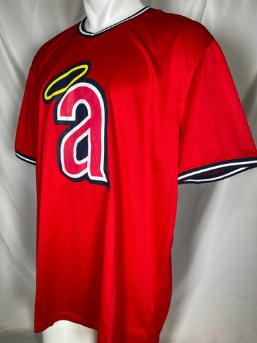 California Angels 1971 Throwback Logo Red Pullover Jersey Men's XXL - Picture 7 of 8