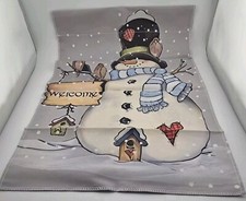 Winter Welcome Snowman Garden Flag - Double Sided Yard Flag 12"x18" Christmas