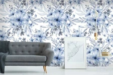 3D Floral Seamless Wallpaper Wall Mural Removable Self-adhesive Sticker212