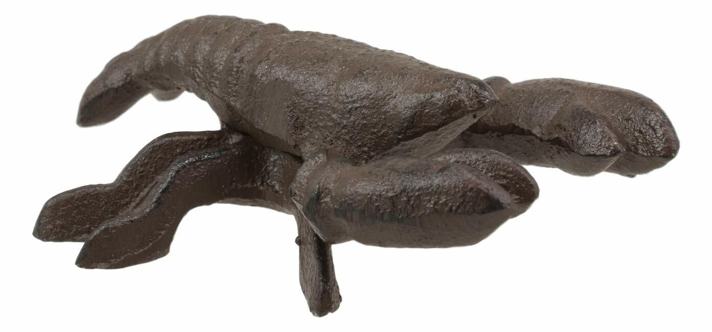 Cast Iron Nautical Cajun Crawfish Baby Lobster Decorative Accent Decor Set Of 2