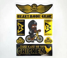 SE Racing Sticker Kit - (8) Decals - BEASTMODE - SE Bikes BMX 