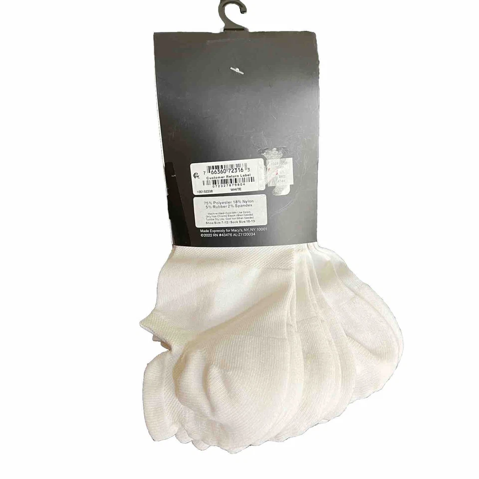Paquete de 4 calcetines de viaje Alfani AlfaTech para hombre blancos 7-12 Foto 2 de 4