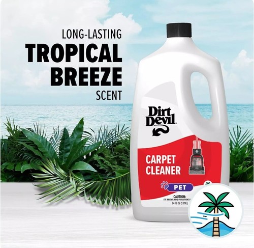 Dirt Devil 64 oz Pet Carpet Cleaner Solution Tropical Breeze Scent - Picture 6 of 6