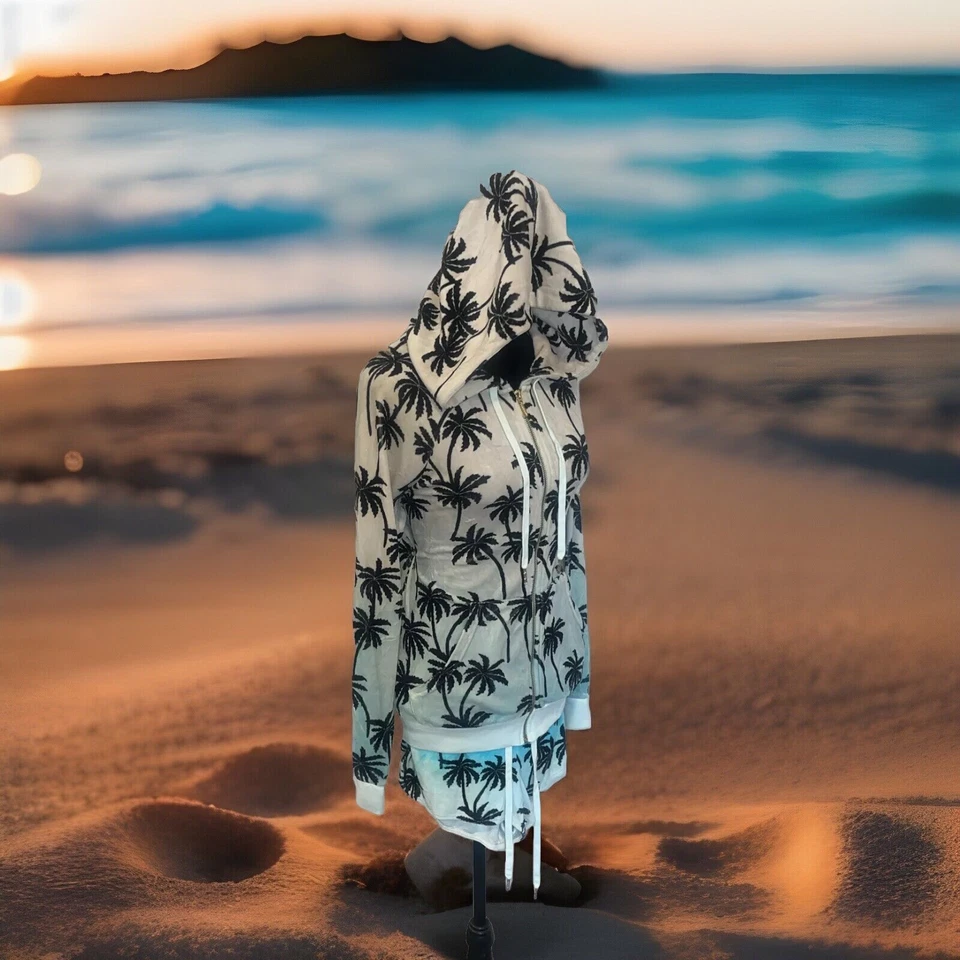 Conjunto de shorts Juicy Couture L Top M Aqua Ombre' Palms veludo vintage Y2K - Imagem 3 de 4