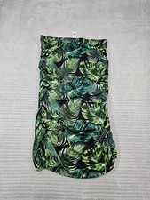 New York  Company Dress Womens XL Palm Leaf Pattern Scrunched Mini Dress New
