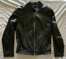 Womens Ladies Italian Soft Leather Milan Handstitched Vintage Jacket Coat Black
