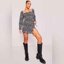 NWT Pretty little things Black Dalmatian Print Bow