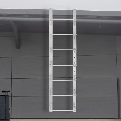 Window Well Ladder 7 Steps Heavy-Duty Egress Escape Ladder 20''W x 78.3''H Steel