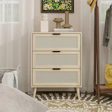3 Drawer Cabinet Nightstand Nightstand Organizer Storage Bedroom Cabinet