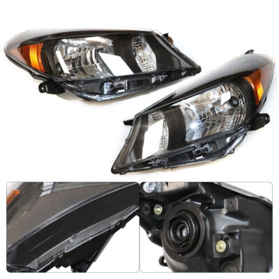 Pair For 2012 2013 2014 Toyota Yaris / Vitz Hatchback Black
