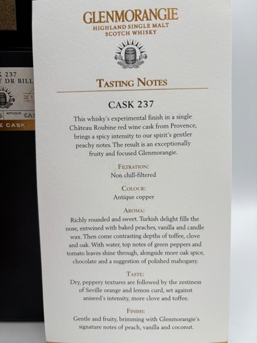 Glenmorangie Single Cask #237 21 Jahre 56.5%Vol. Scotch Single Malt Whisky 0,7l - Bild 2 von 7