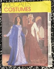 McCall's Pattern 3653 Medieval Renaissance Camelot Costume Size 14-20 UC/FF