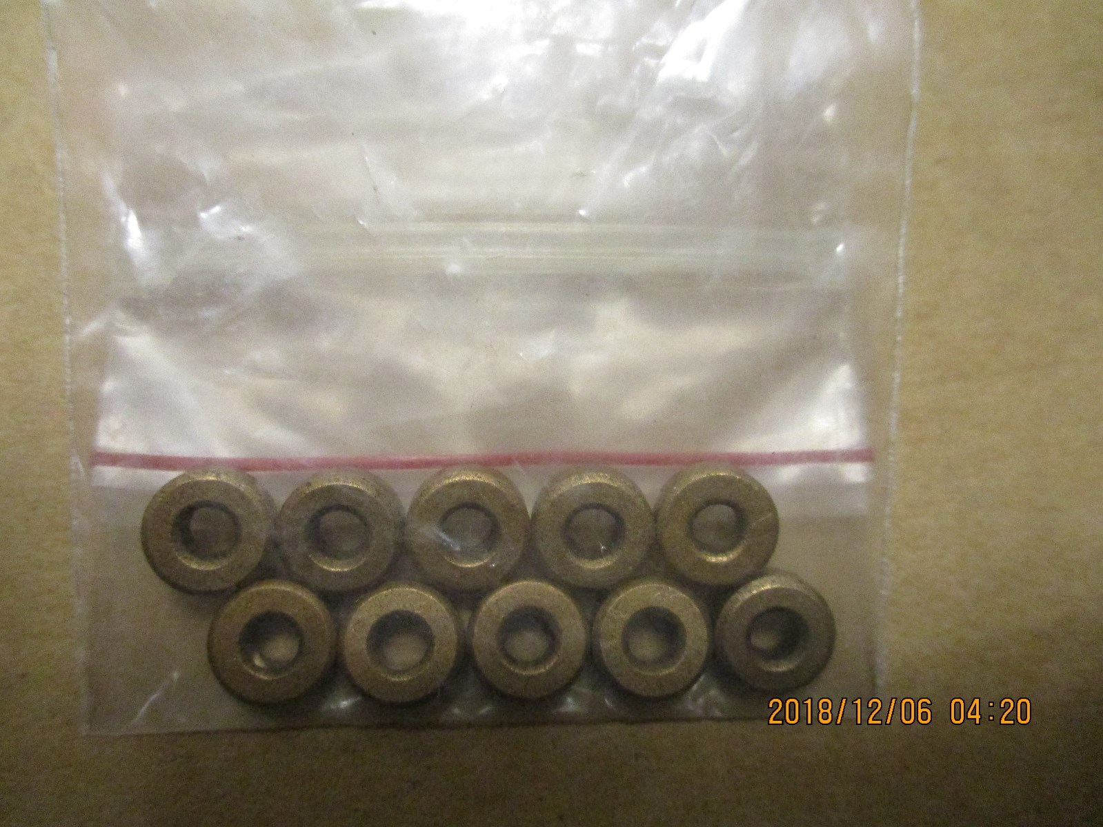 NEW, P141, (EP020502) , OILITE BRONZE BUSHING, 1/8X5/16X1/8" , 10 PC'S