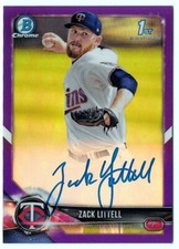 2018 BOWMAN CHROME - PROSPECT - PURPLE REFRACTOR - AUTOGRAPH - ZACK LITTELL /250