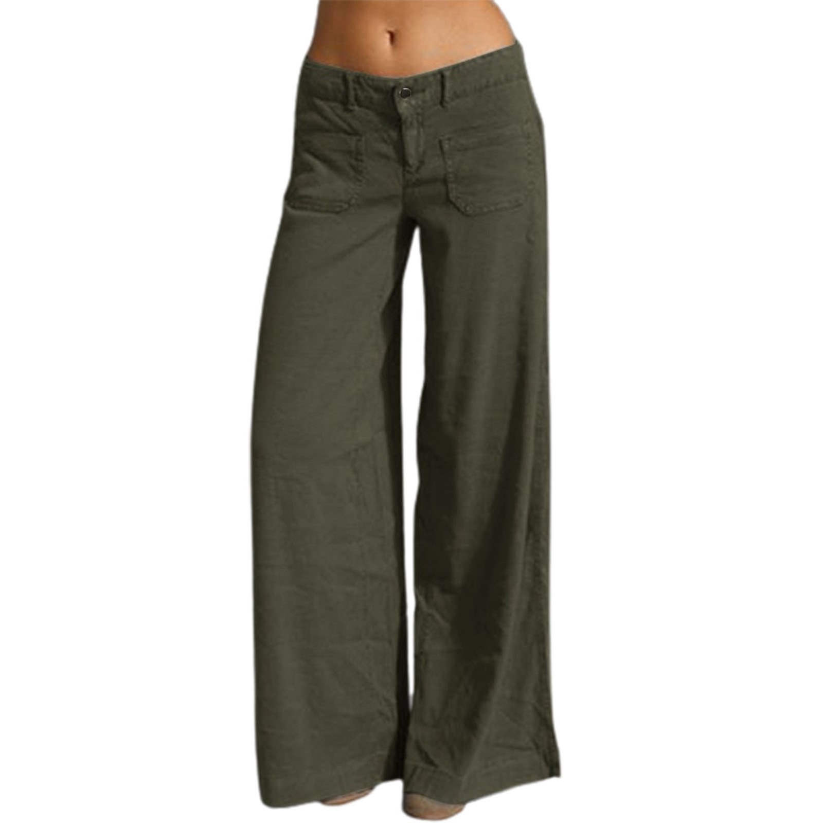 Women Pants Pockets Super Soft Relaxed Fit Full Length Pants Ladies eBay